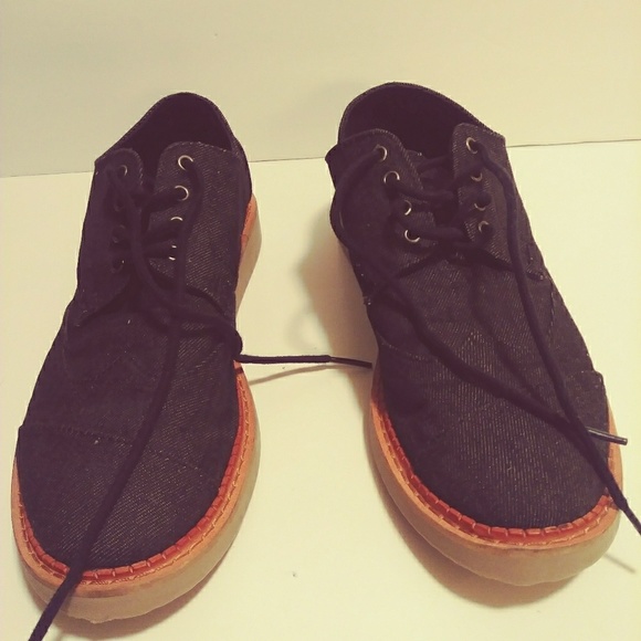 toms ash aviator twill men's brogues